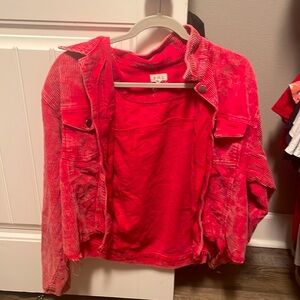 POL red corduroy jacket